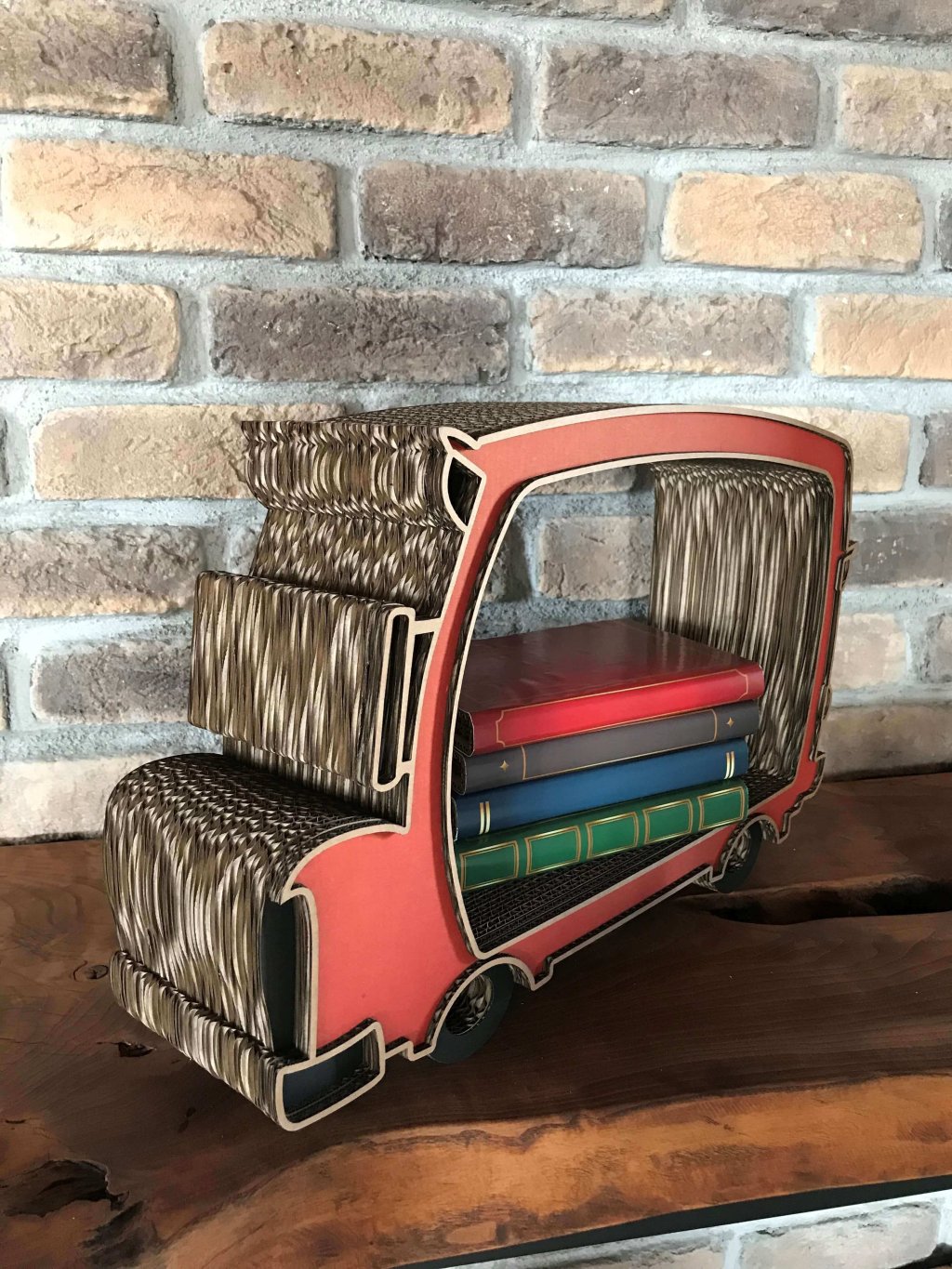 retro bus bookshelf