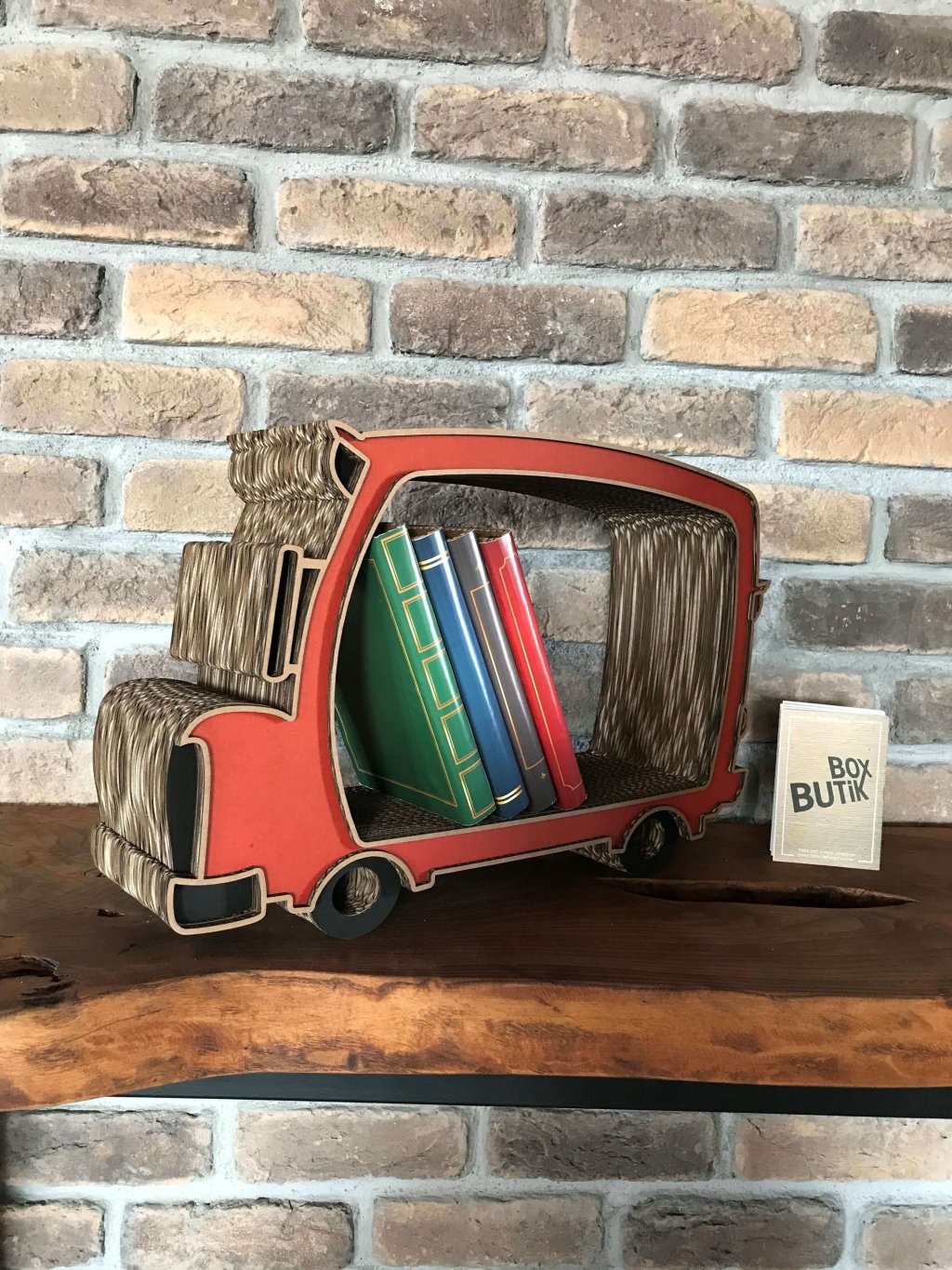 retro bus bookshelf