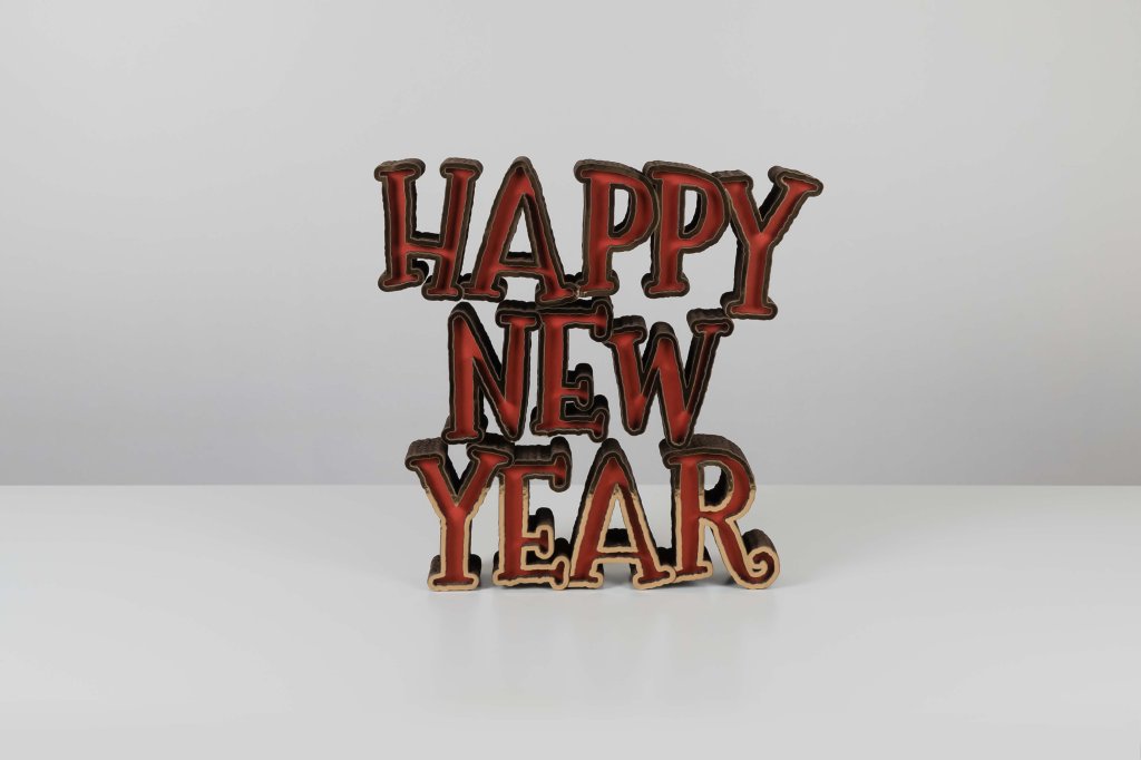 happy new year retro
