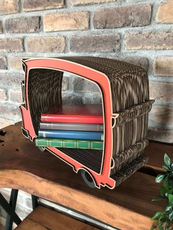 retro bus bookshelf
