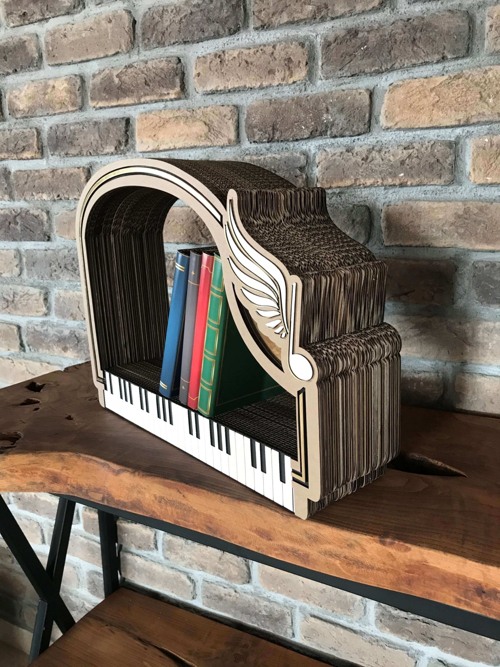 piano bookshelf
