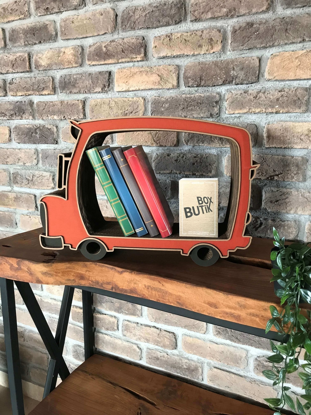 retro bus bookshelf